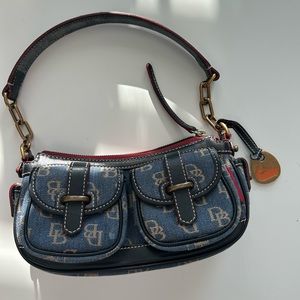 Dooney & Bourke Vintage Signature Denim + Leather Handbag